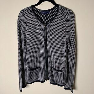 Jones New York Signature Black and White Sweater Small